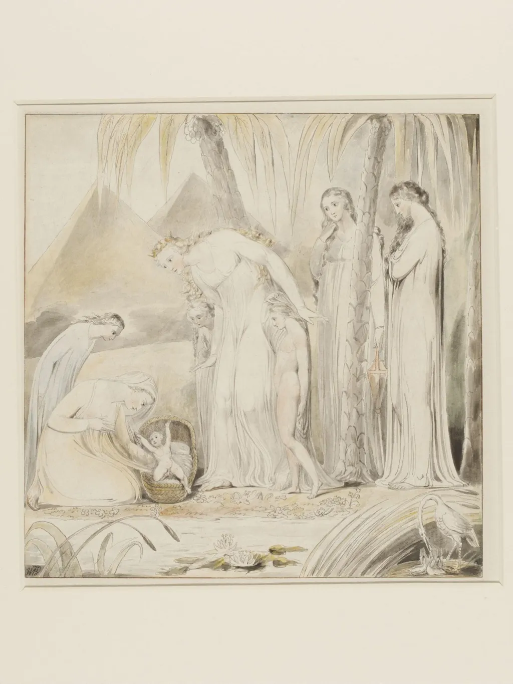 The Compassion of Pharoah's Daughter, by William Blake, watercolor, 1805