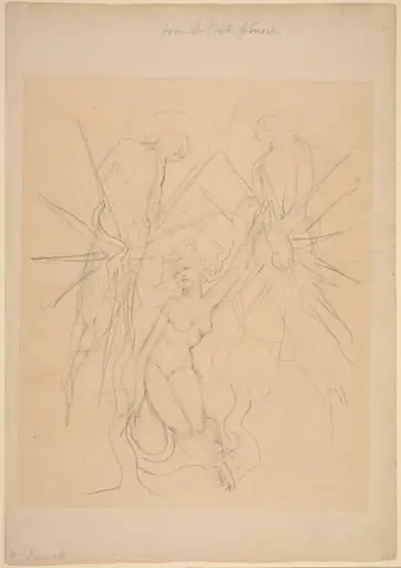 The Descent of the Angels to One of the Daughters of Men, by William Blake