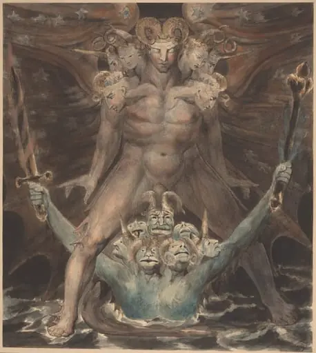 The Great Red Dragon and the Beast from the Sea, by William Blake