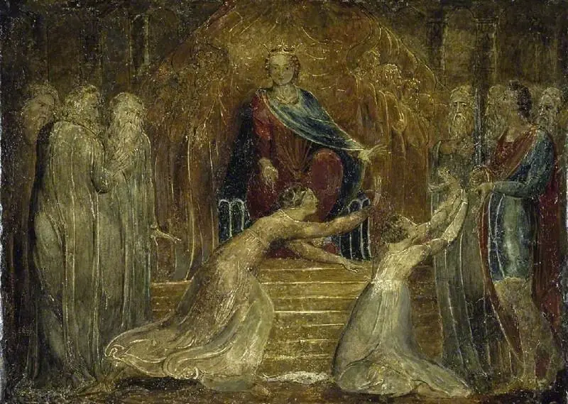 The Judgement of Solomon, by William Blake
