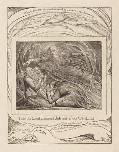 The Lord Answering Job out of the Whirlwind, by William Blake