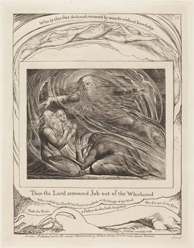 The Lord Answering Job out of the Whirlwind, by William Blake