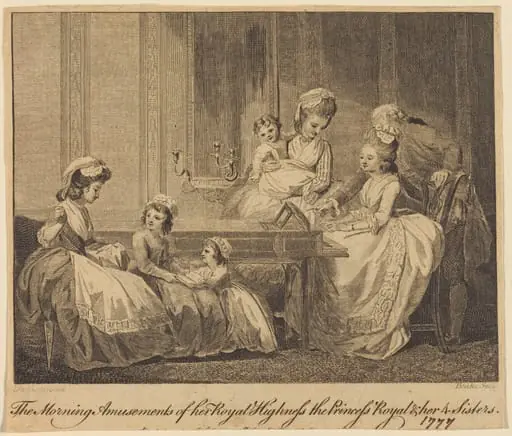 The Morning Amusements of her Royal Highness, by William Blake