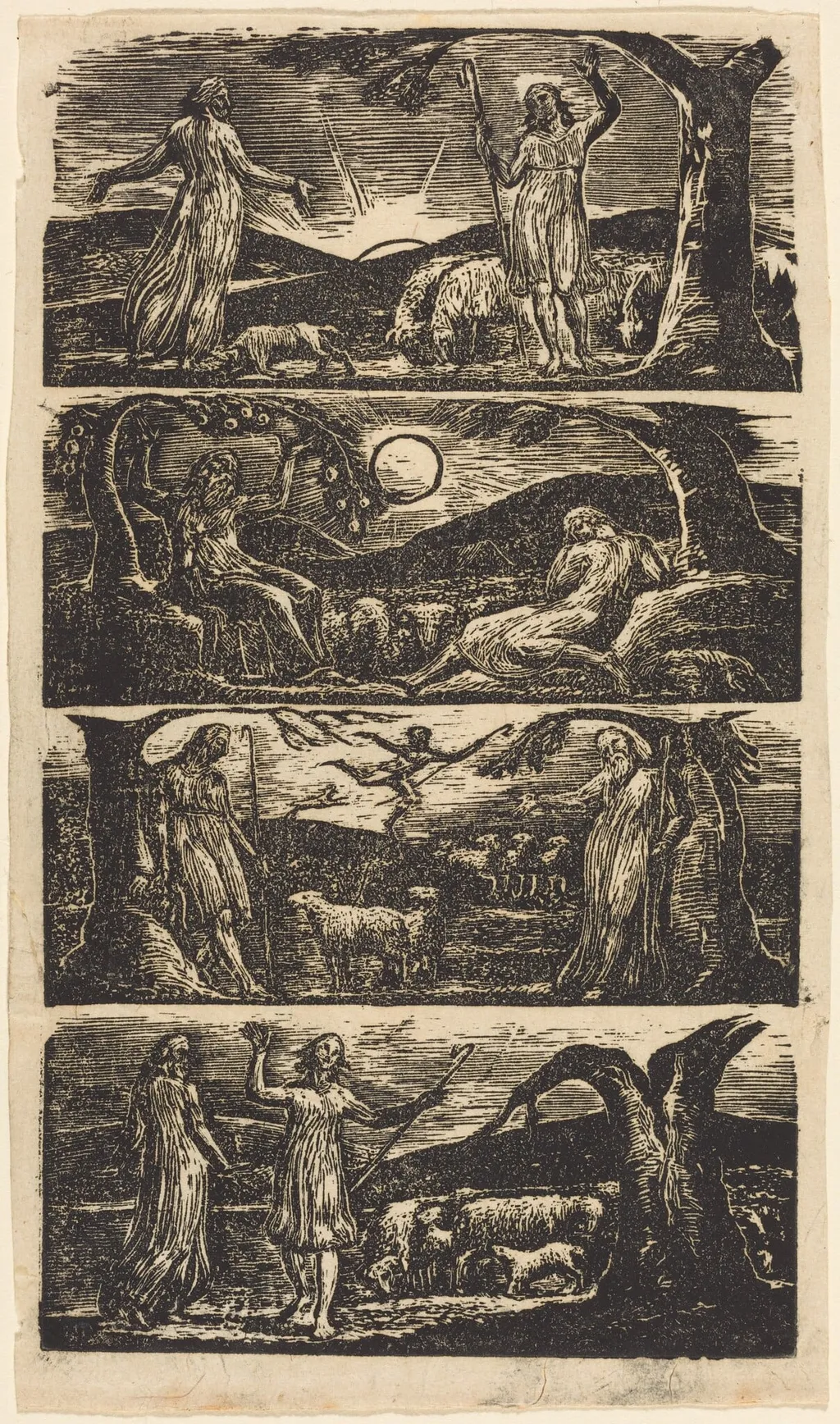 The Pastorals of Virgil, by William Blake, ink, 1821