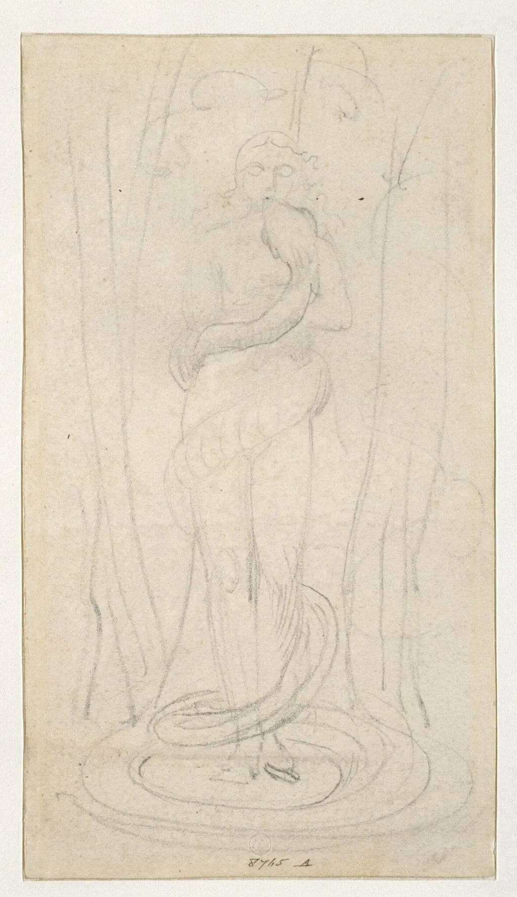 The serpent caressing Eve, by William Blake, 1808