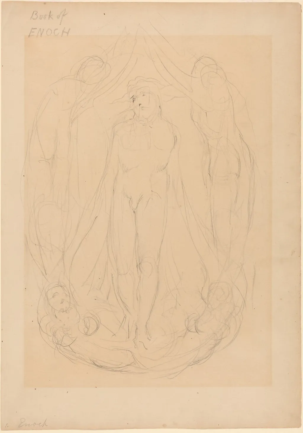 The Vision of the Lord of Spirits, by William Blake, graphite, 1826