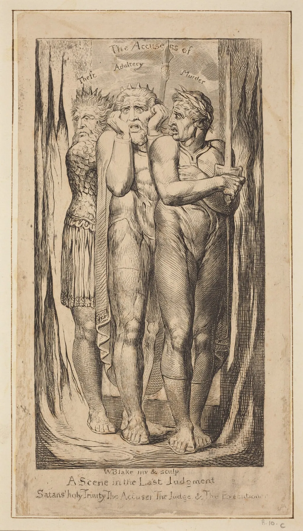 War (The Accusers of Theft, Adultery, Murder), by William Blake, ink, 1806
