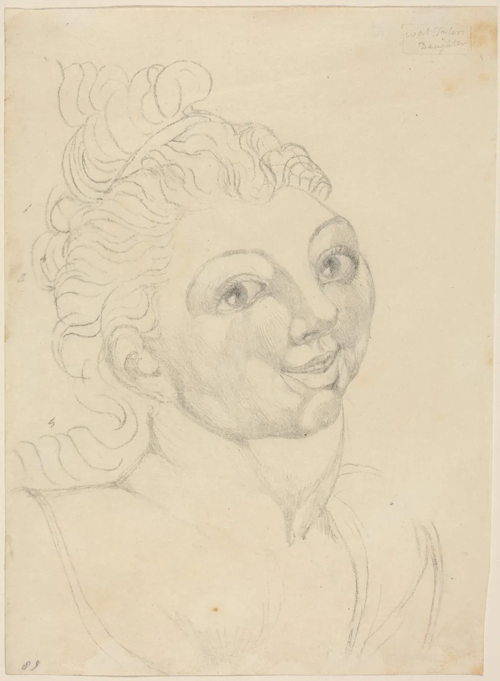 Wat Tyler's Daughter, by William Blake, graphite, 1819