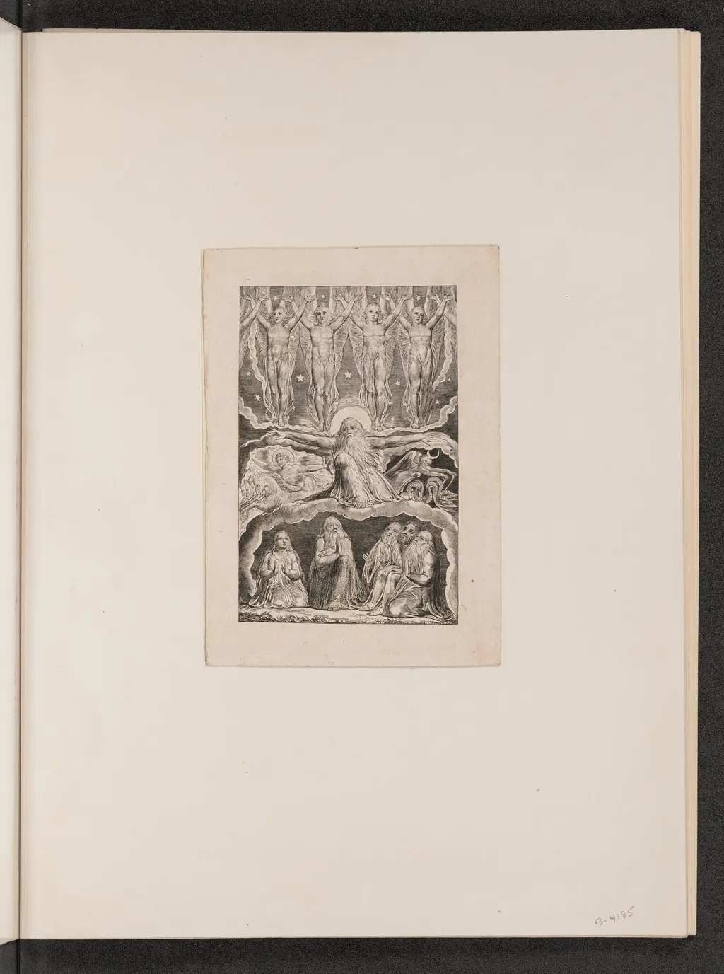 When the Morning Stars Sang Together, by William Blake, ink, 1825