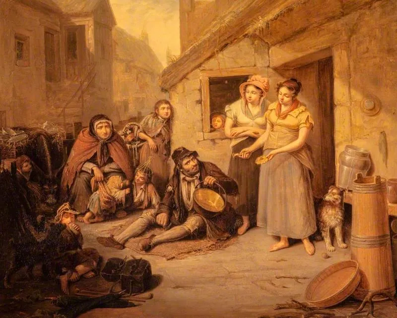 The Tinkers, by William Bonnar, oil, 1825