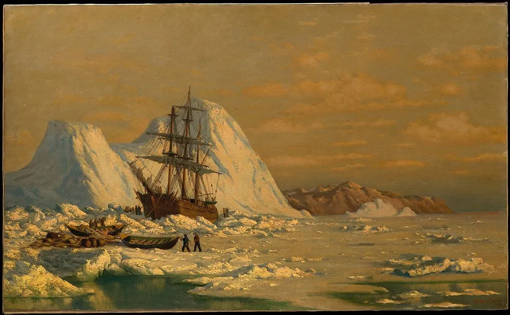 An Incident of Whaling, by William Bradford, oil, 1857