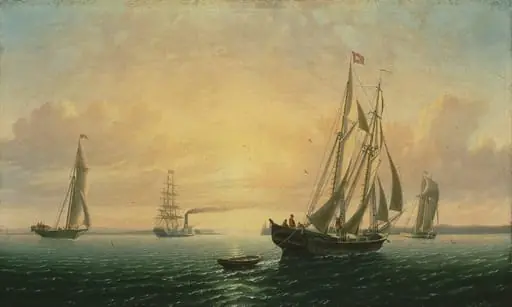 The Schooner Jane of Bath, Maine, by William Bradford