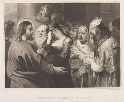 The Woman Taken in Adultery, by William Bromley