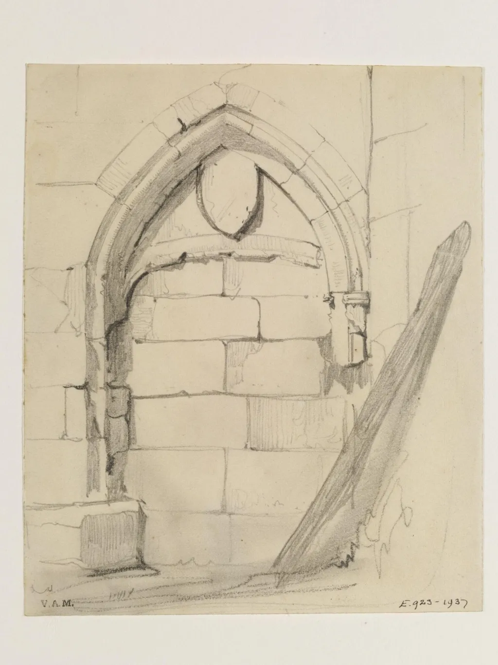 Drawings of architectural details in the abbey at Royaumont, by William Callow, 1833