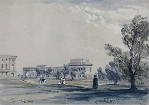 Entrance to Hyde Park at Hyde Park Corner, by William Callow