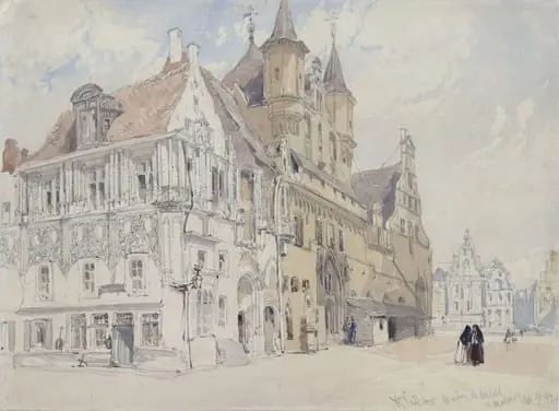 Malines, Maison du Conseil, by William Callow