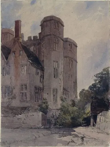 The Keep at Kenilworth, by William Callow