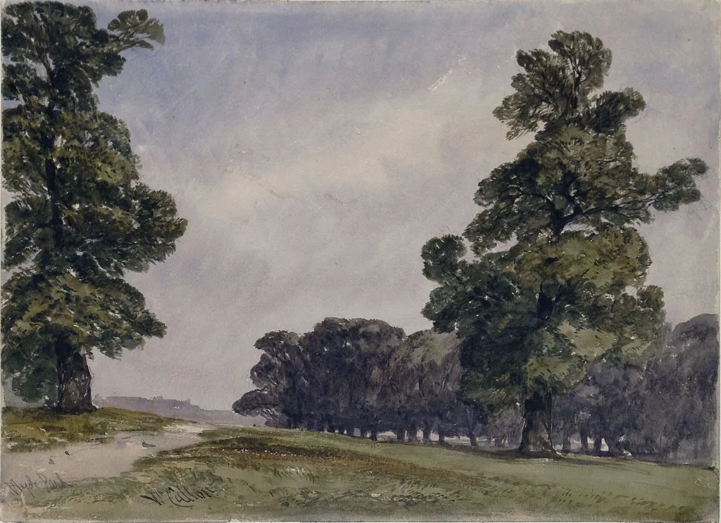 View in Hyde Park, by William Callow, watercolor, 1844