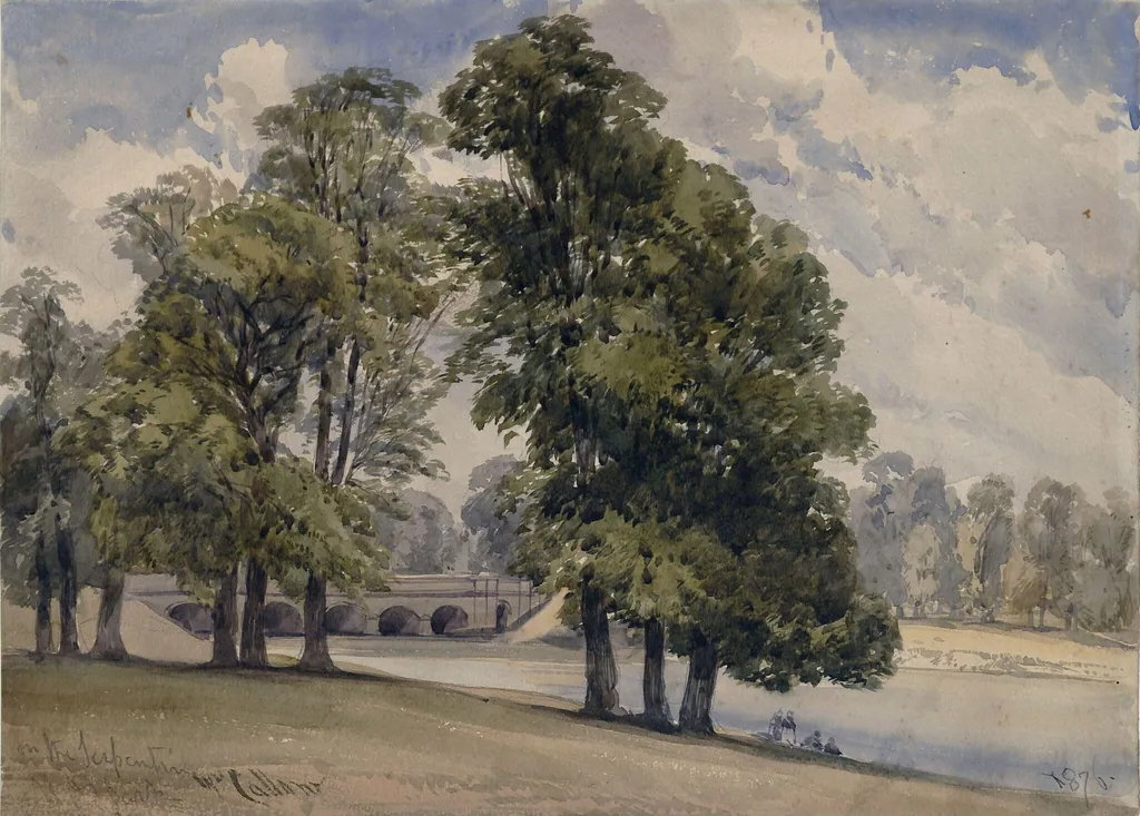 View on the Serpentine, Hyde Park, by William Callow, watercolor, 1846