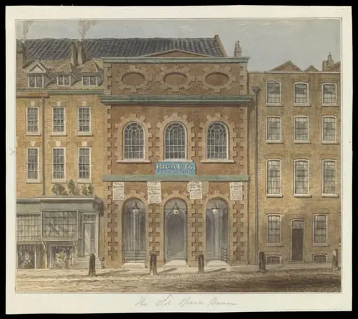 The Italian Opera House, Haymarket, prior to the fire of June 1789, by William Capon