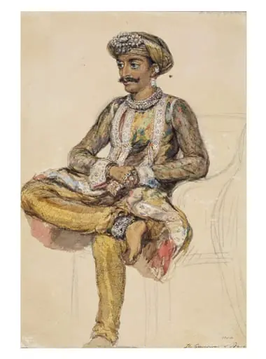Ganpat Rao, Gaekwar of Baroda (r.1847-1856), by William Carpenter