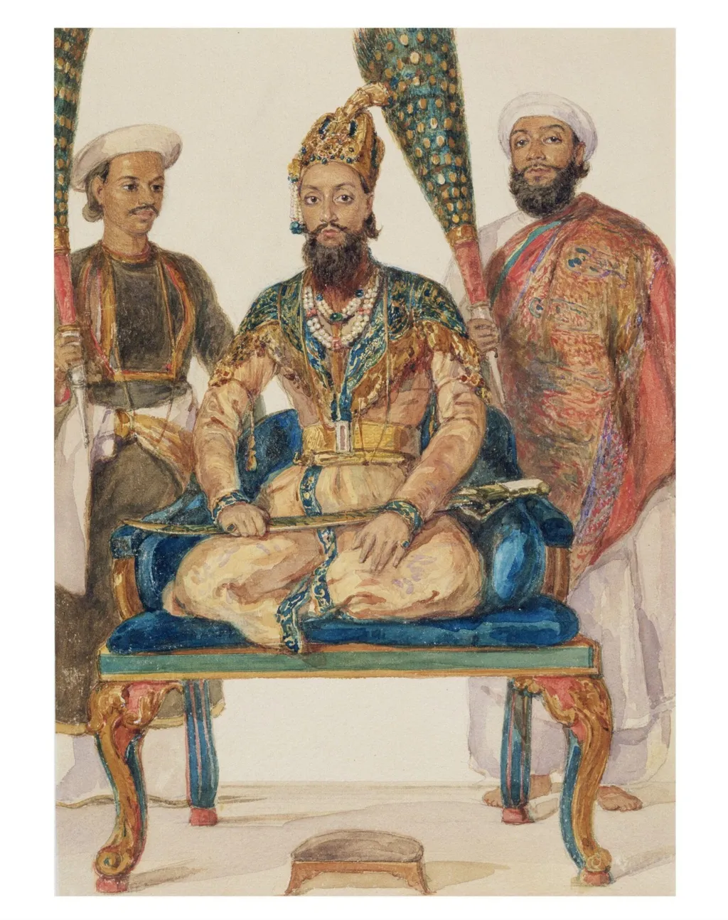 Prince Fakhr-ud Din Mirza, by William Carpenter, paint, 1856