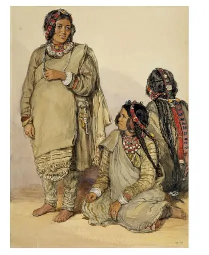 Study of women from Ladakh, by William Carpenter