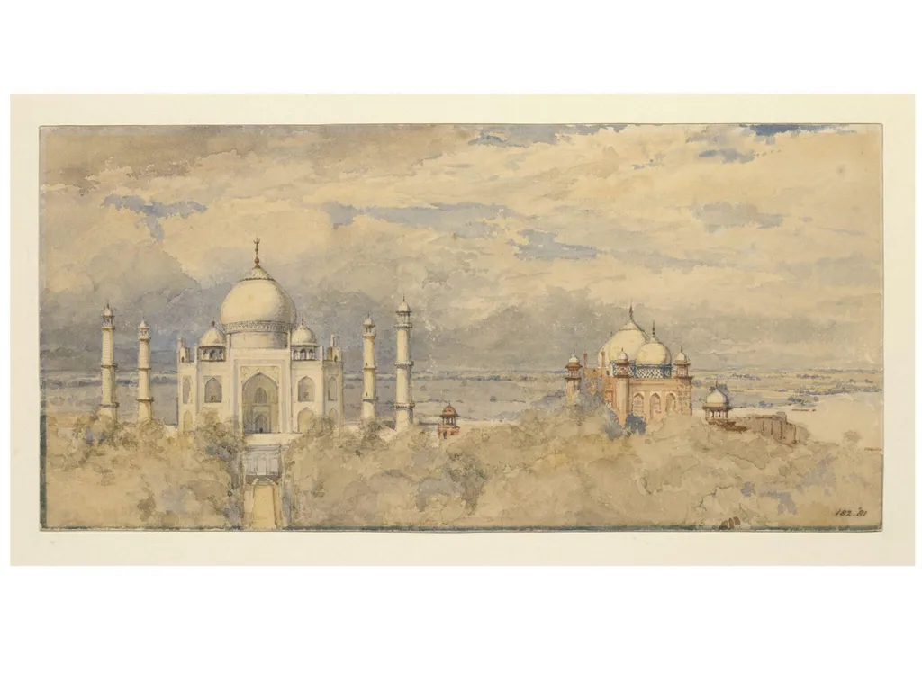 The Taj Mahal, by William Carpenter, paint, 1852