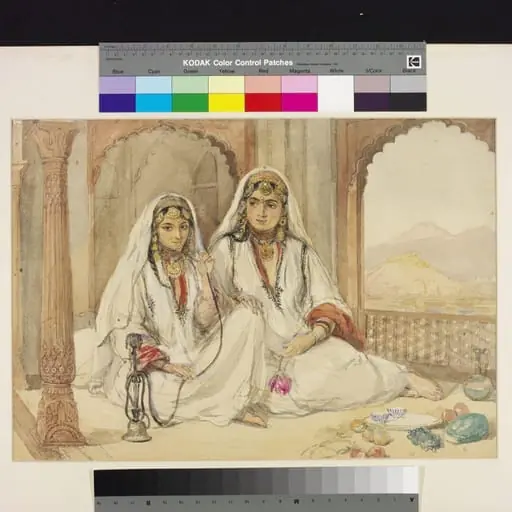 Two natch girls, Kashmir, by William Carpenter