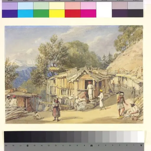View of the wood bazaar, Simla, by William Carpenter