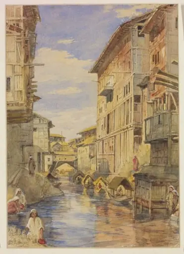 View on the Mar Canal at Srinagar, Kashmir, by William Carpenter