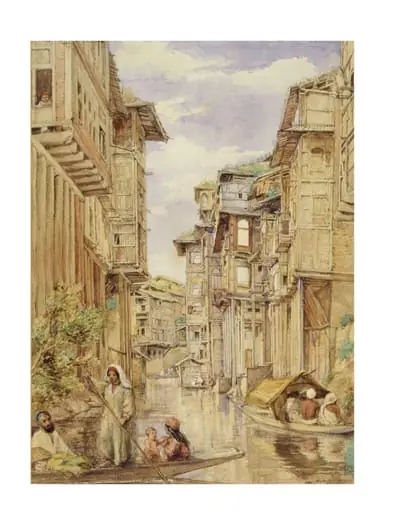 View on the Mar Canal, Srinagar, by William Carpenter
