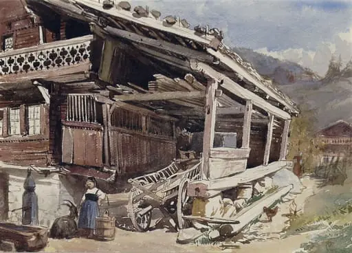 Chalet and Farm in the Bernese Oberland, by William Collingwood