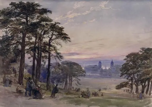 Greenwich Hospital from the Observatory, by William Collingwood