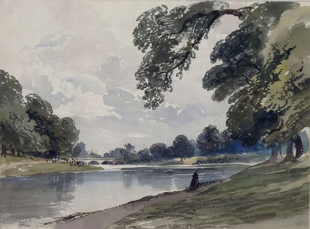 Kensington Gardens, by William Collingwood Smith, watercolor, 1849