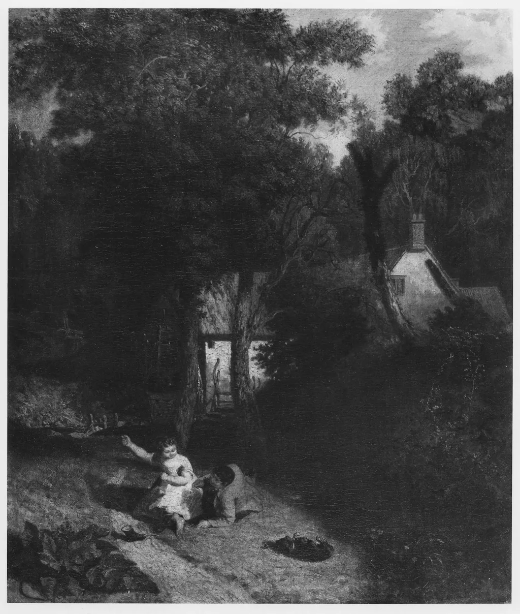 Landscape with Children at Play, by William Collins, oil
