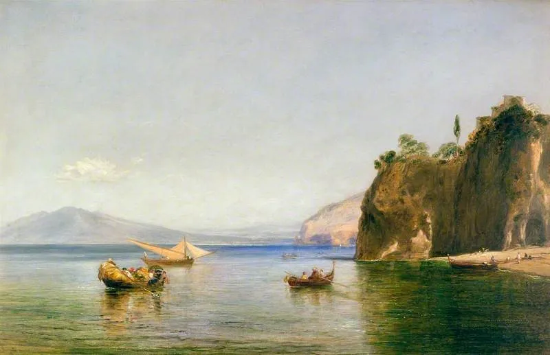 The Caves of Ulysses at Sorrento, Naples, by William Collins, oil, 1843