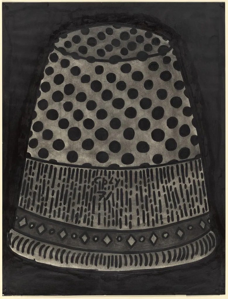 Untitled, by William Copley, charcoal, 1971
