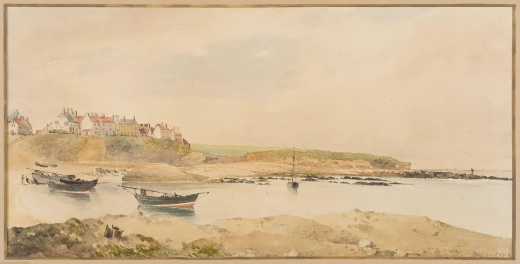 Cullercoats, Northumberland, by William Cosens Way, watercolor, 1831