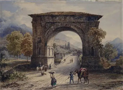 Landscape with Roman Arch, by William Cowen