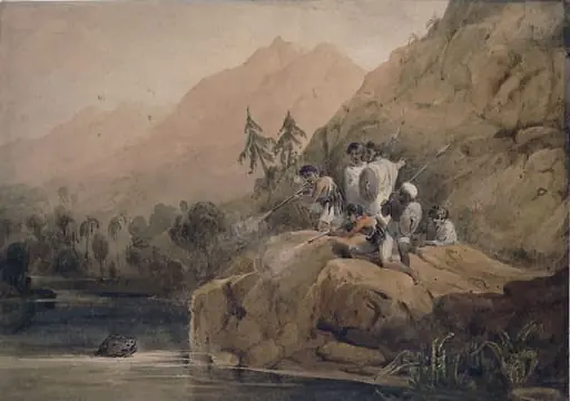 A Hippopotamus Hunt, by William Daniell