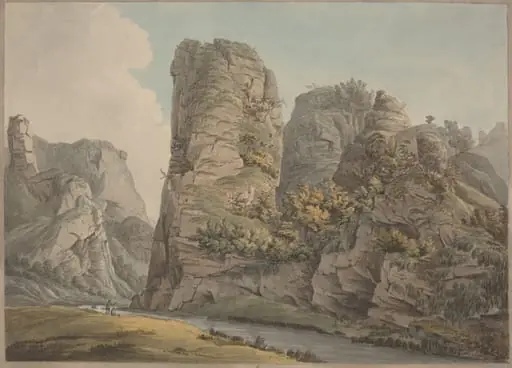 A Singular Rock in Dove-Dale named the Pickerell, by William Day