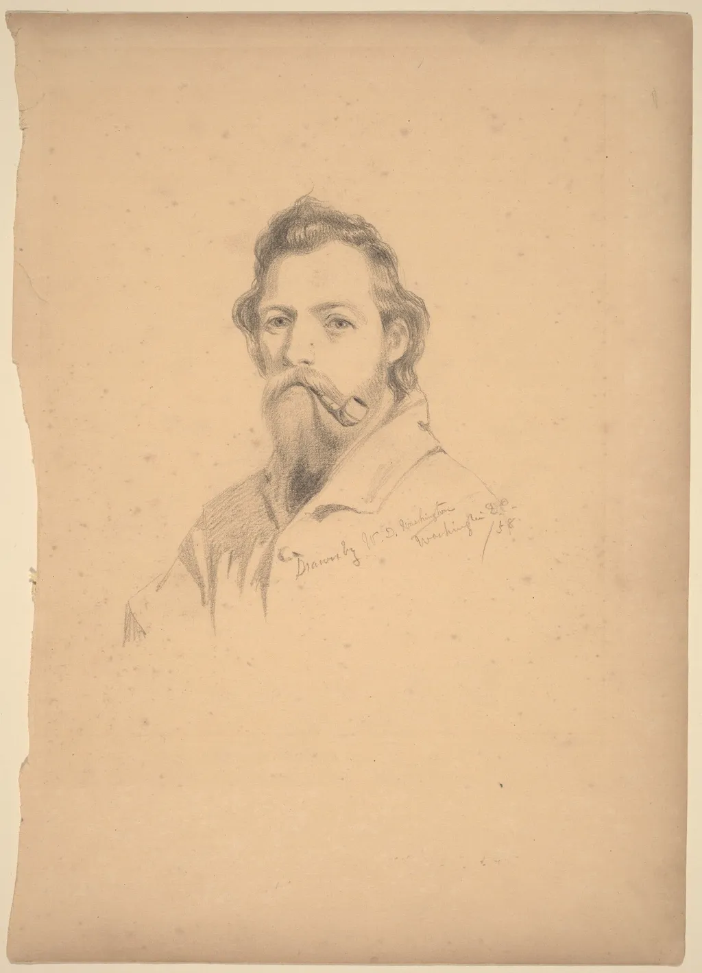 J.Q.A. Ward, by William de Hartburn Washington, graphite, 1858