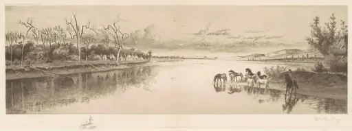Untitled (Native American Camp), by William De La Montagne Cary