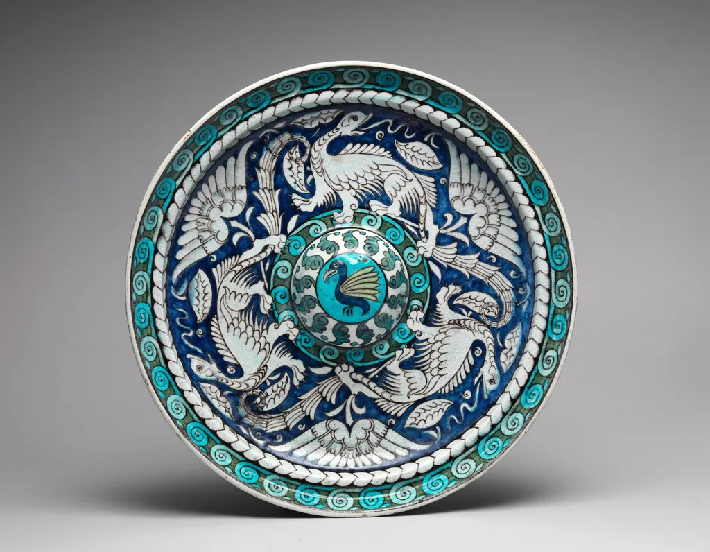 Plate, by William De Morgan, unspecified, 1896
