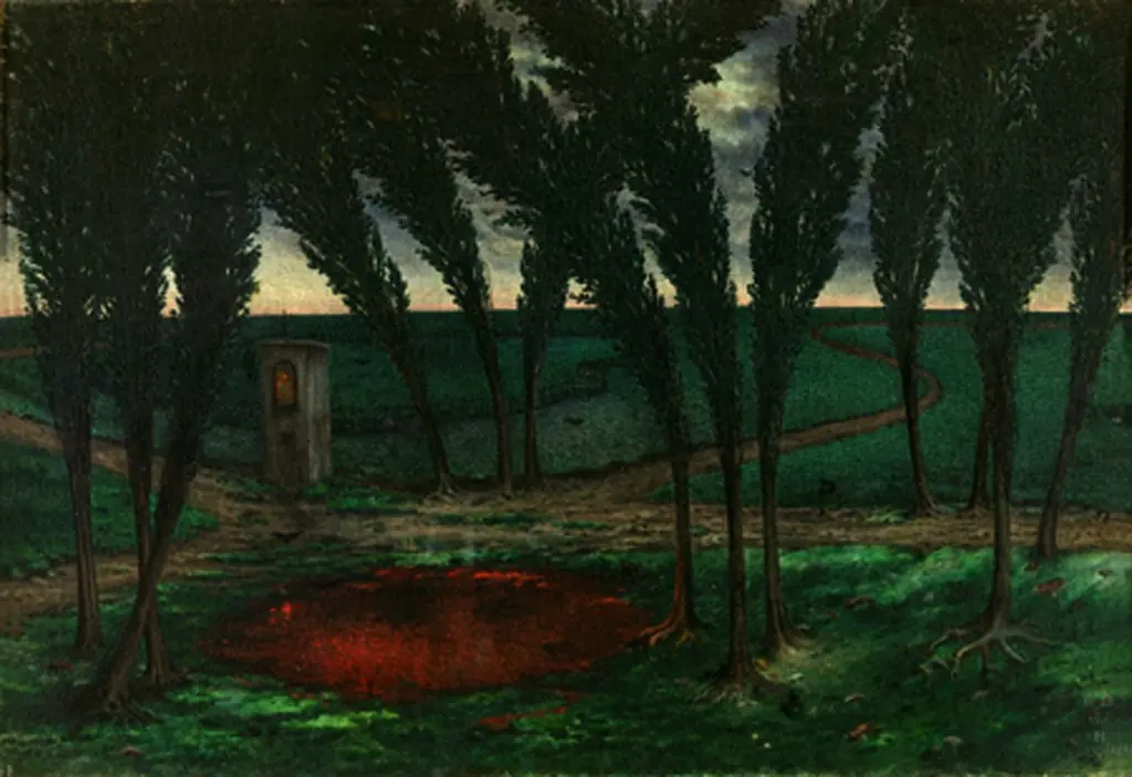 The pool of blood, by William Degouve de Nuncques