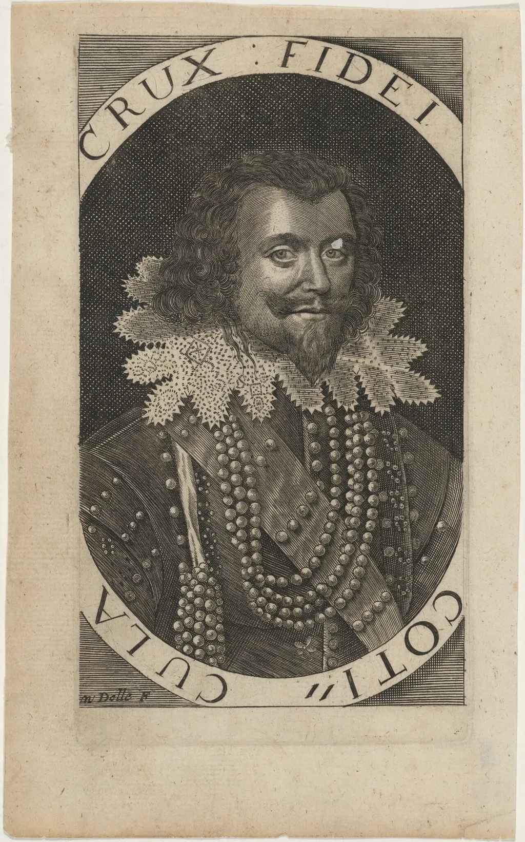 George Villiers, First Duke of Buckingham, by William Dolle, ink, 1672