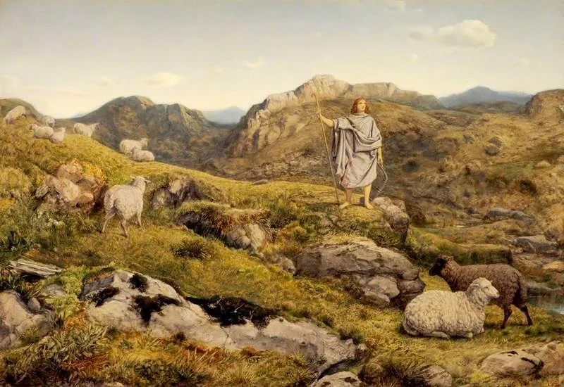 David in the Wilderness, by William Dyce, unspecified, 1860