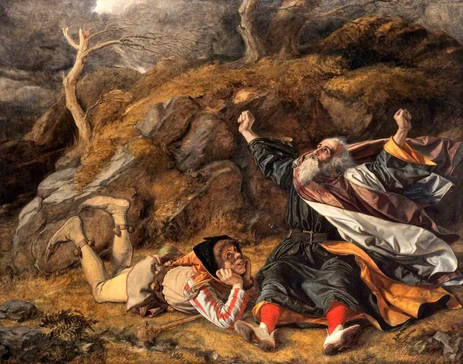 King Lear and the Fool in the Storm, by William Dyce