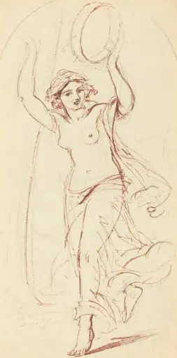 Dancing Woman with a Tambourine, by William Edward Frost